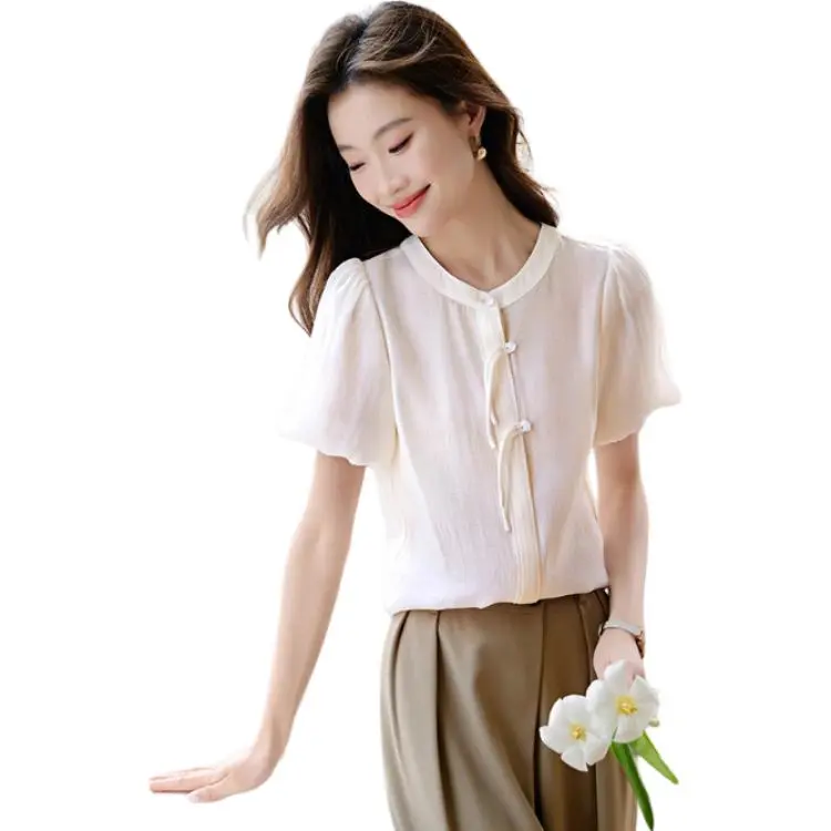 Mo Han Yi Mei Shirt Women's Ecru-3