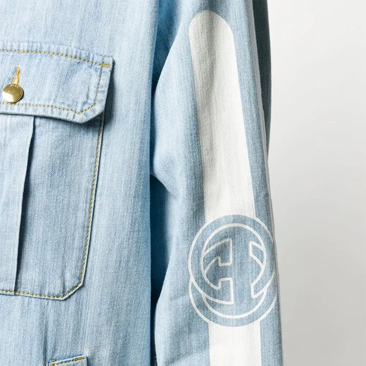 GUCCI Jackets Coats Men's Light Blue-4