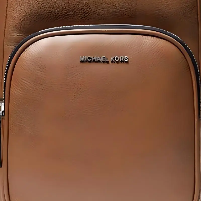 MICHAEL KORS MK Cooper Pebbled Leather Handbag, Shoulder Bag, Crossbody Bag, Sling Bag Men's Brown-3