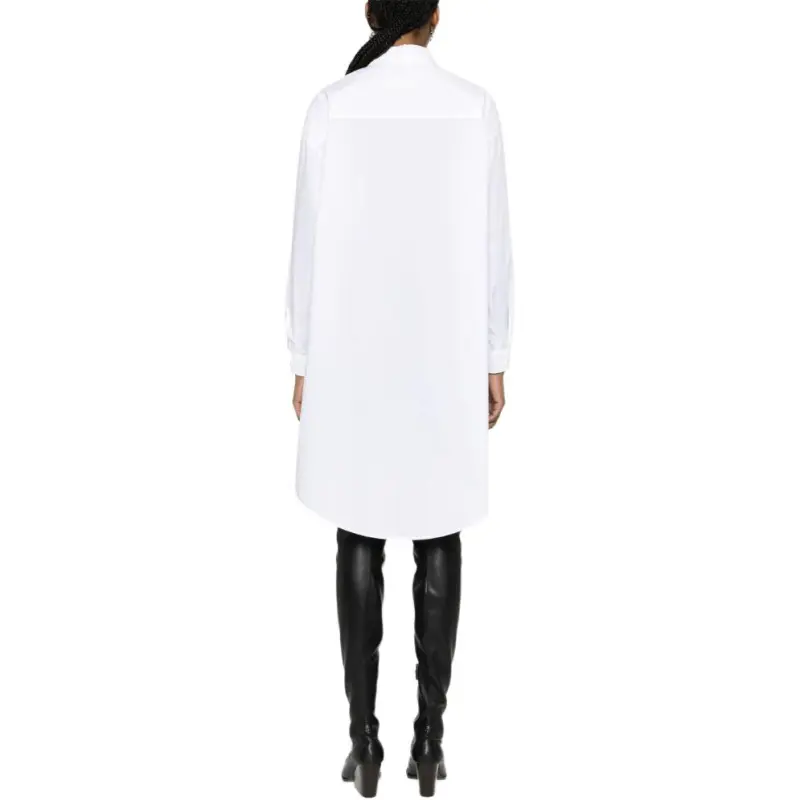 MM6 Maison Margiela Logo Printed Midi Shirt Dress-4