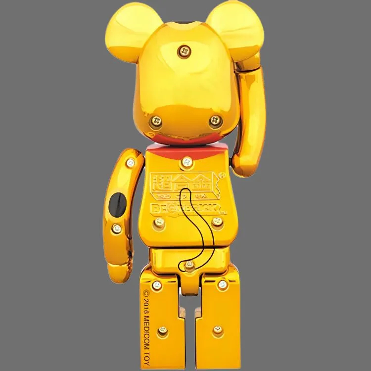 BE@RBRICK Superalloy Beckoning Cat Gold Plated-4