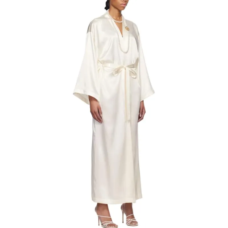 Blumarine Long Sleeved Dresses Women's Pearl White-2