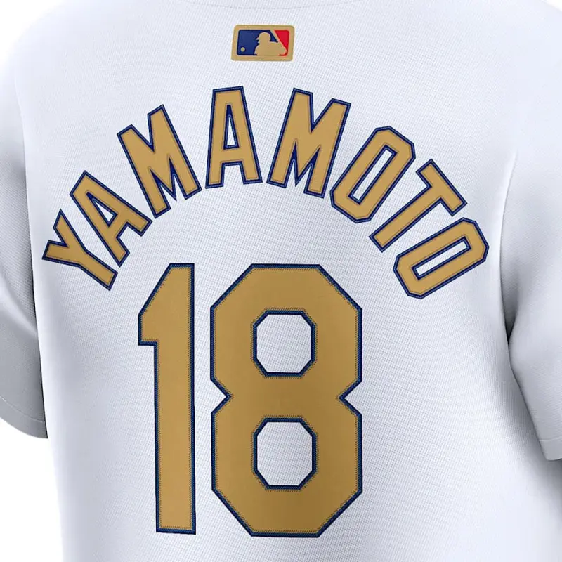 Nike Yoshinobu Yamamoto Los Angeles Dodgers 2025 World Series Champions Gold Men's Nike Dri FIT Adv Mlb Limited Jersey-3