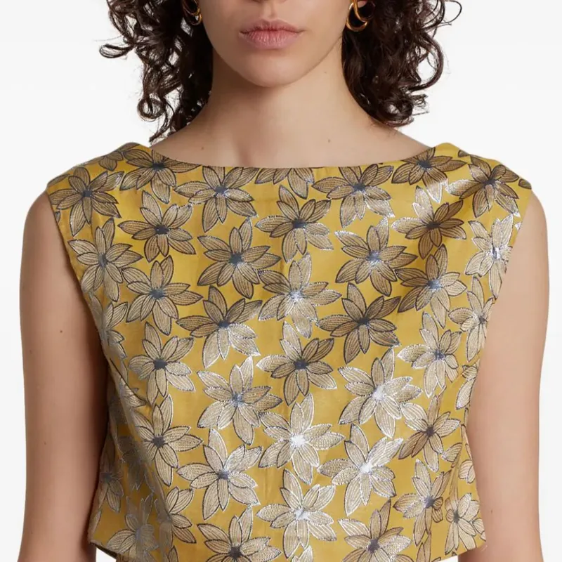 DESTREE Richard Jacquard Cropped Top-3