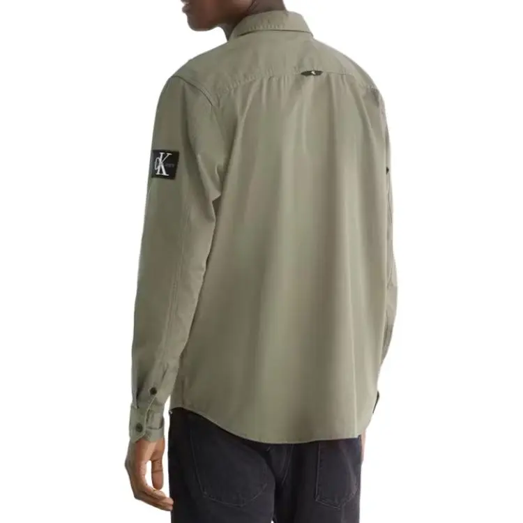 Calvin Klein Logo patch Cotton Shirt-3
