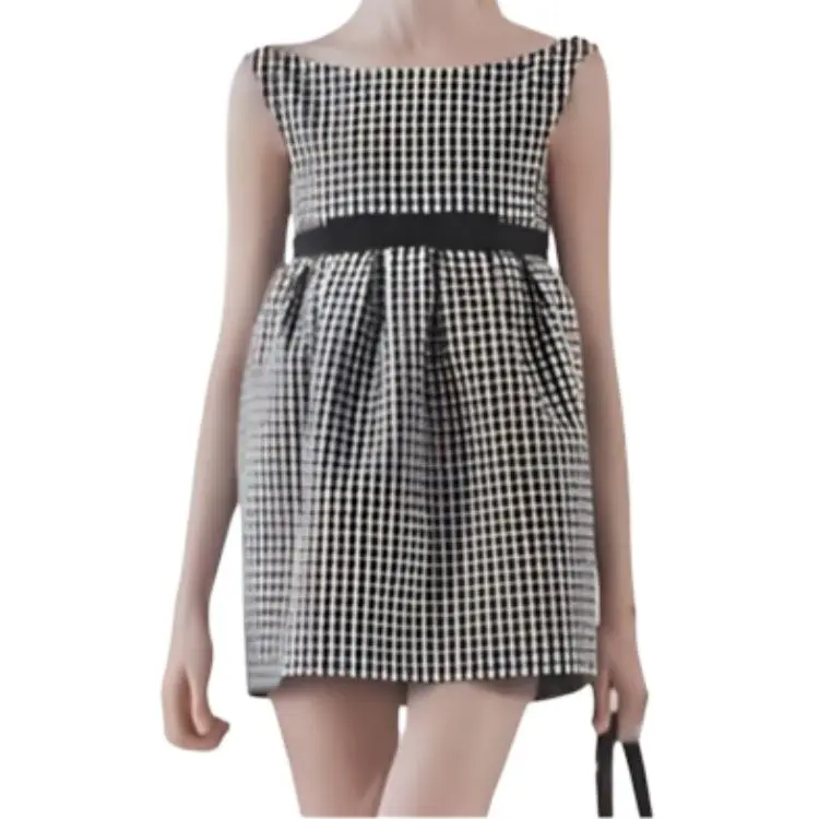 CELINE SS25 Sleeveless Dress Women's Black White-3