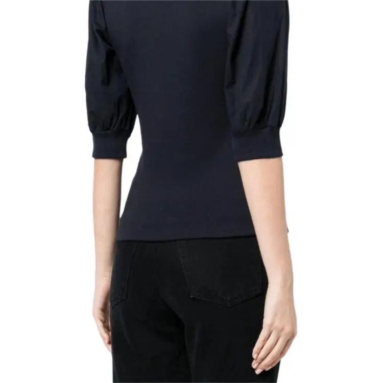 Veronica Beard Button up Puff Sleeves Top-4