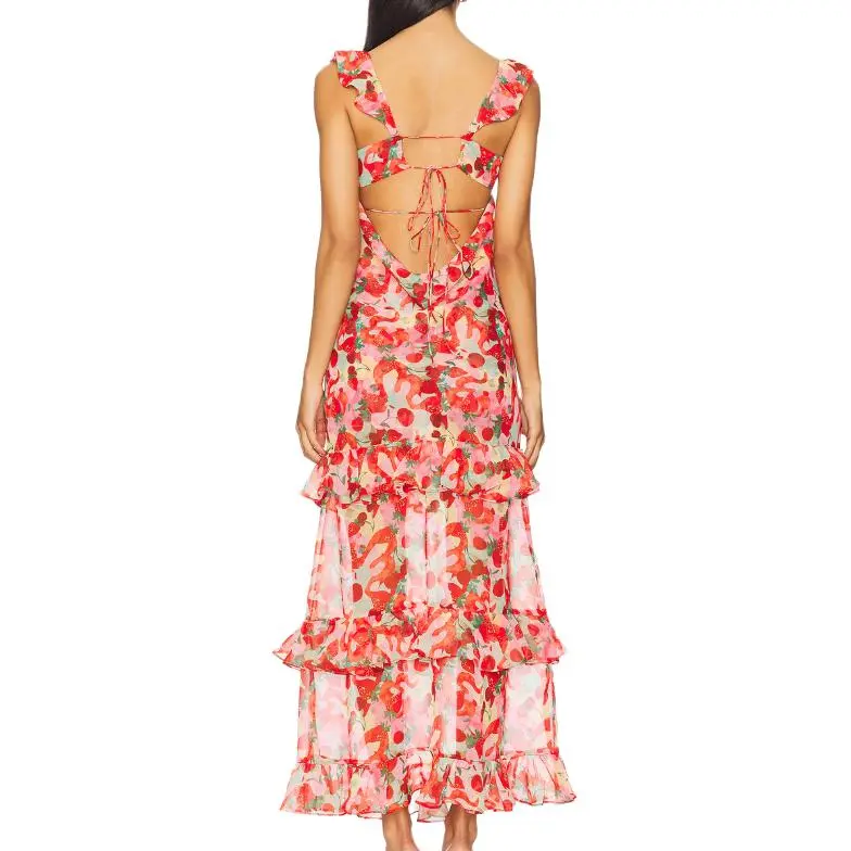 FOR LOVE & LEMONS Sleeveless Dress Women's Red-1