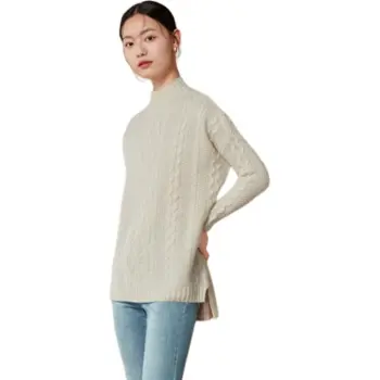 MIHUANG Cashmere Sweater Women's Raw White