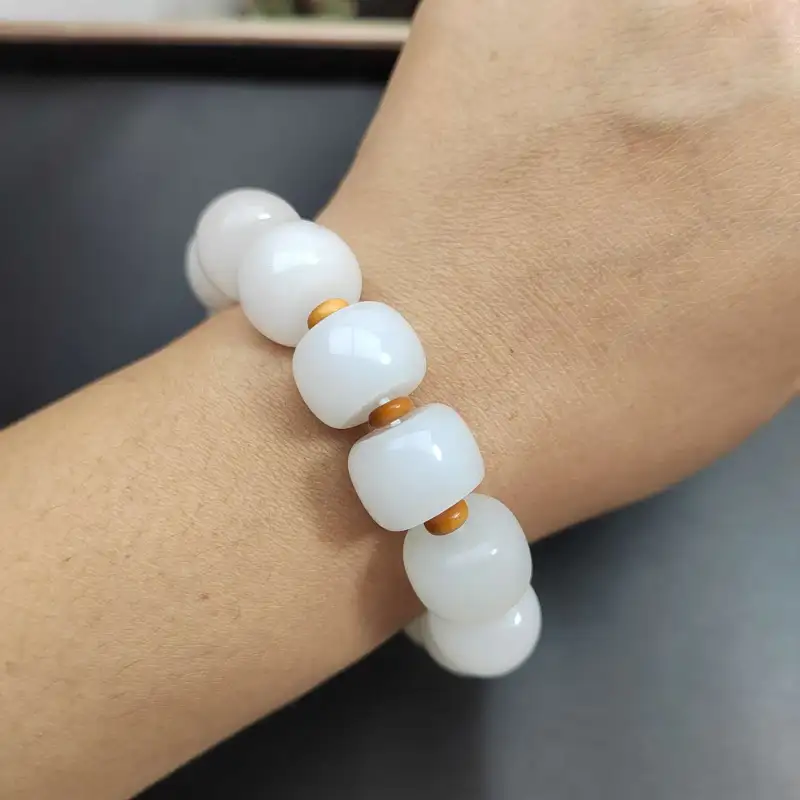 Gifts Golden Silk Jade Bracelets Men's-5