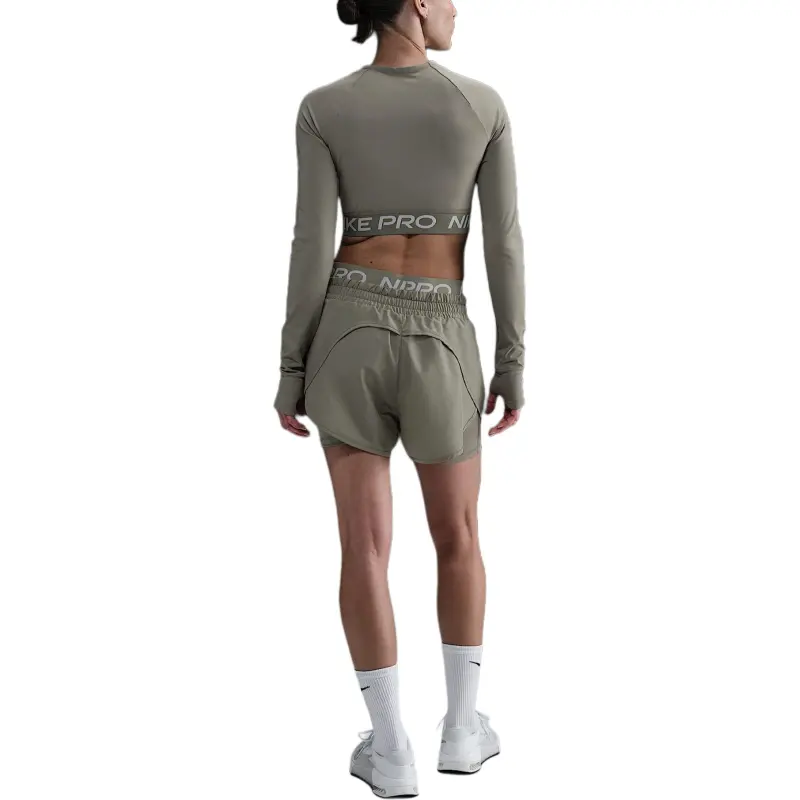 Nike Dri-Fit Pro Sports Shorts Women's Light Army Green/Khaki/White-1
