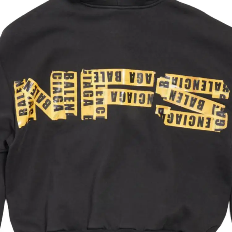 Balenciaga x JIPINFEICHE FW24 Sweatshirt Fitted Style Unisex Black-2