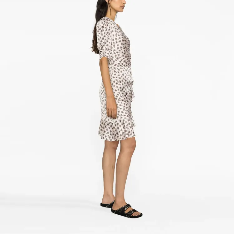 Maje Short Sleeved Dress Women's Brown-3