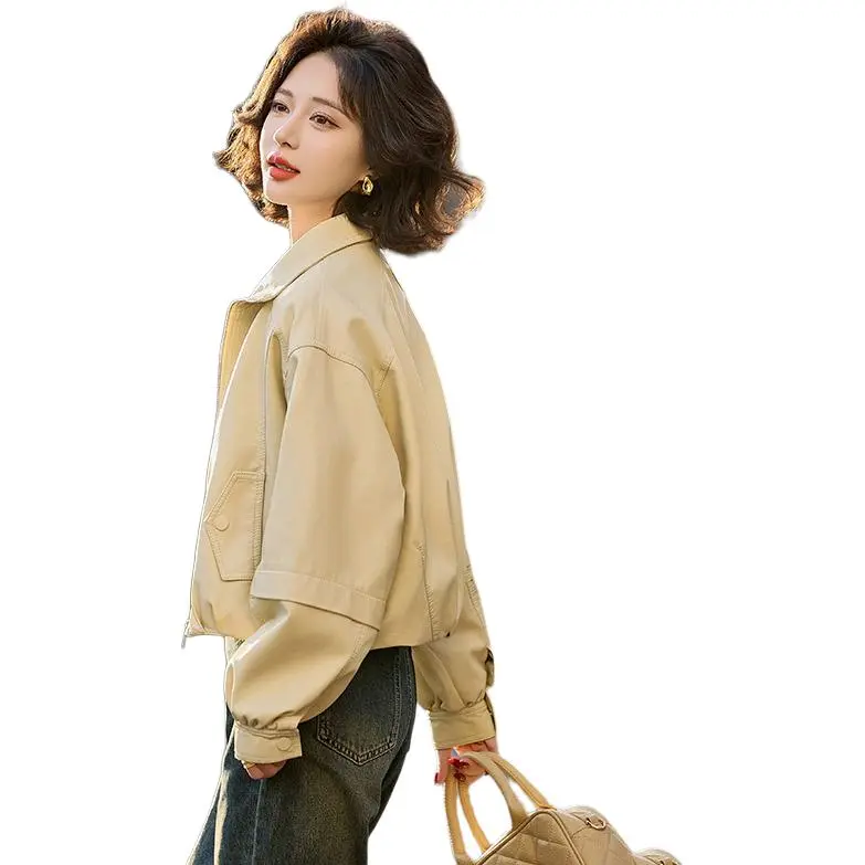 Yi Mengyuan Leather Jacket Women's-3