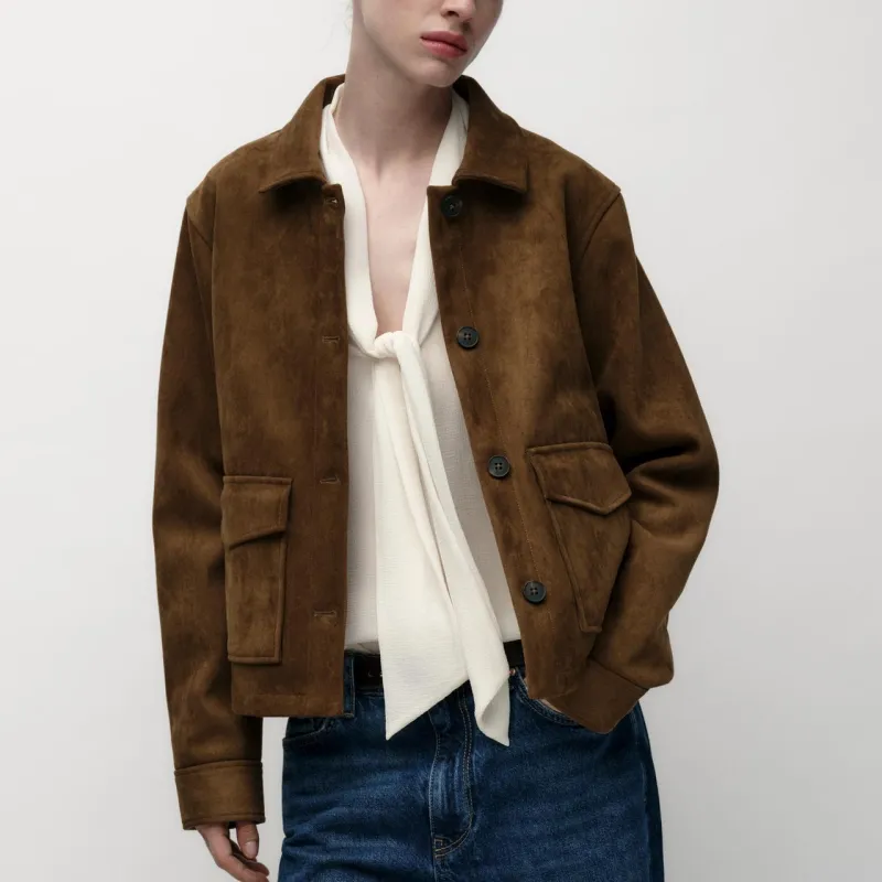 ZARA Jackets & Coats Women's Brown-6