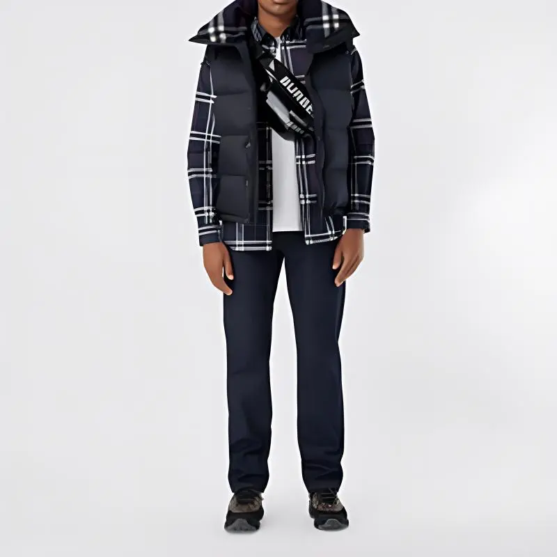 Burberry Logo Intarsia Wool Cotton Oversized Hoodie-5