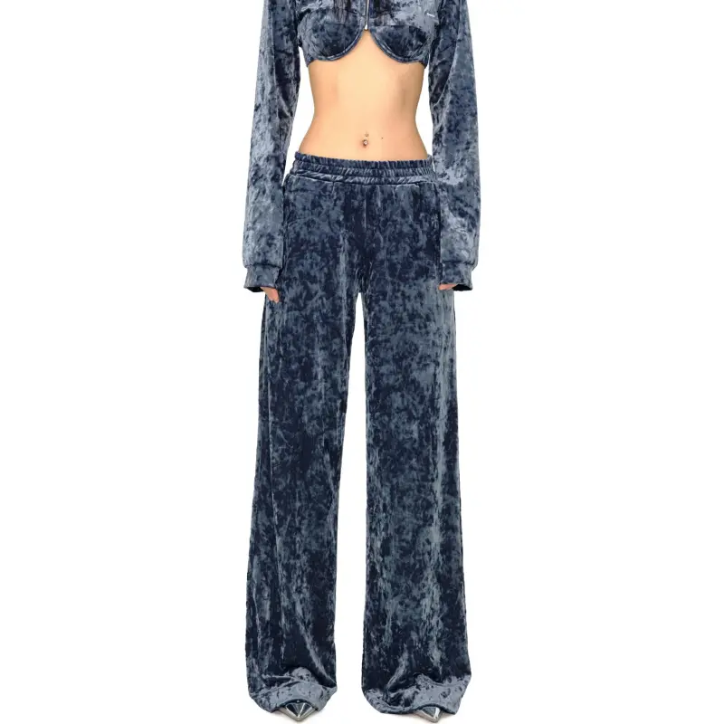 NAWS Casual Pants Women's Midnight Gray Blue-3