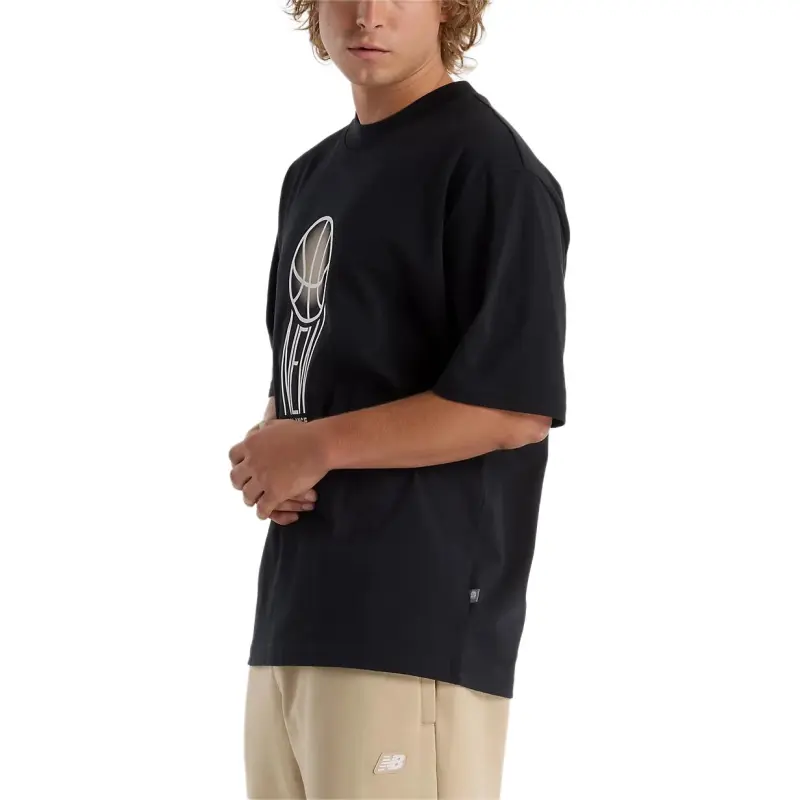 New Balance Hoops Graphic FW24 T Shirt Men's Black-2