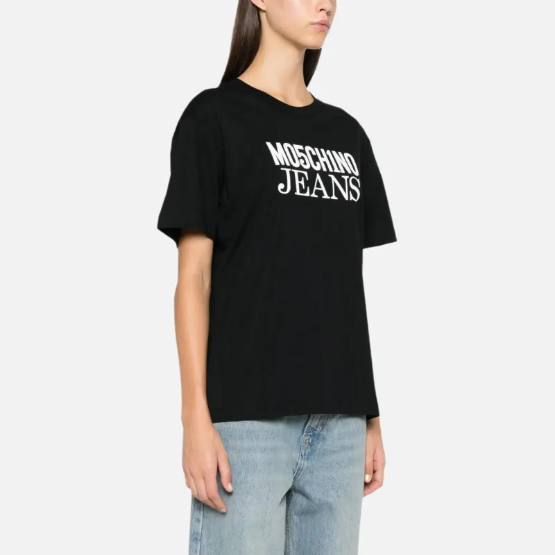 MOSCHINO Jeans Logo Printed Crewneck T Shirt-1