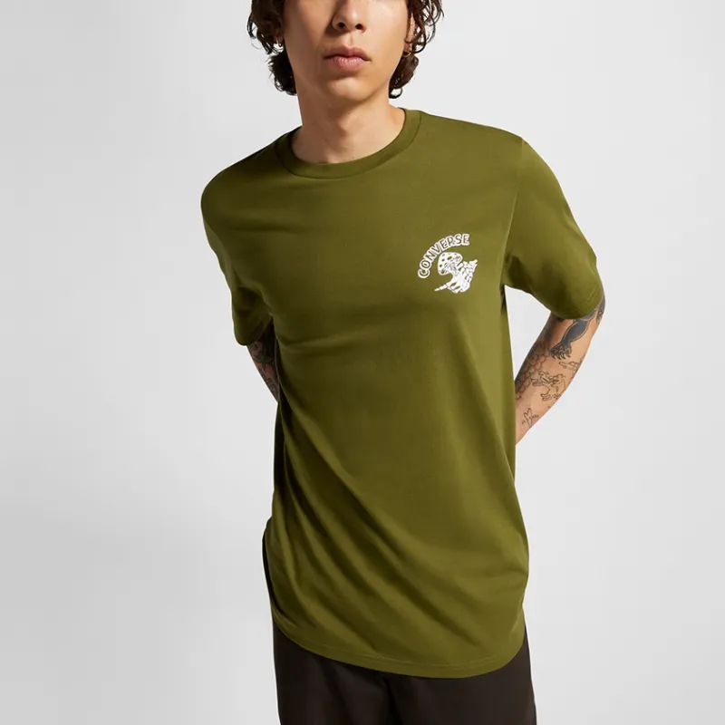 Converse CHUCK Tour T Shirt Unisex Oil Green-2
