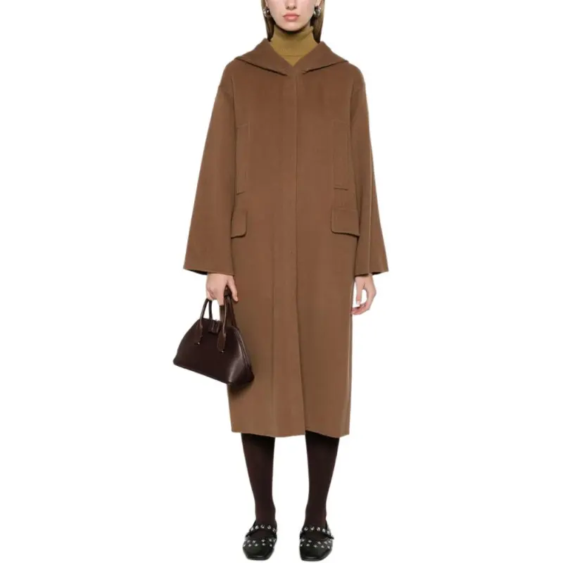 'S MAX MARA Straight Hem Long Sleeved Coat-1
