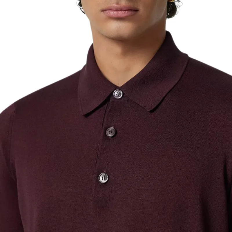 VERSACE Long Sleeved Knitted Polo Shirt-4