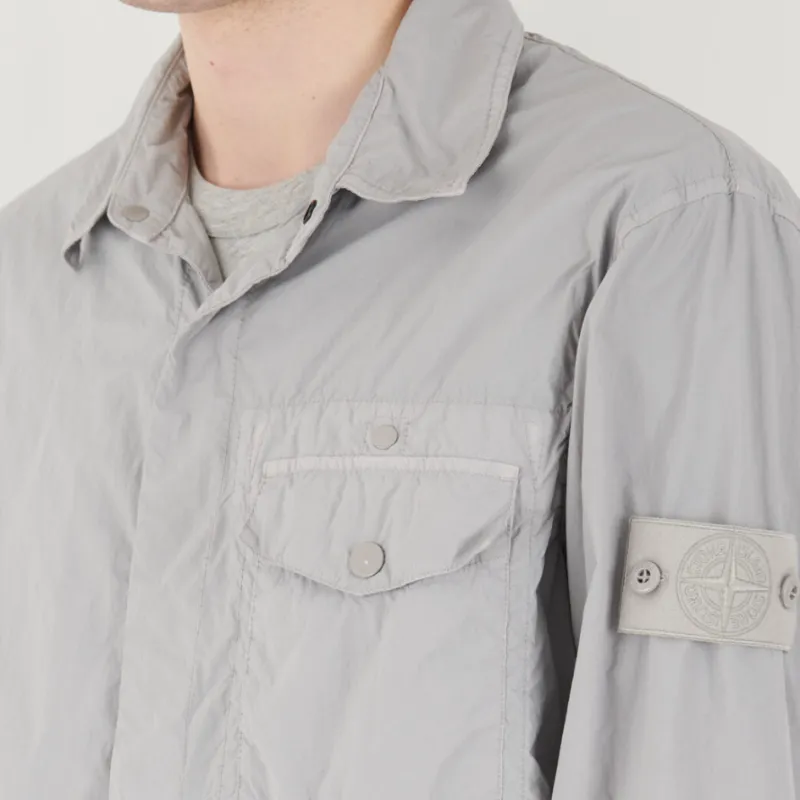 STONE ISLAND Long Sleeved Curved Hem Shirt-3