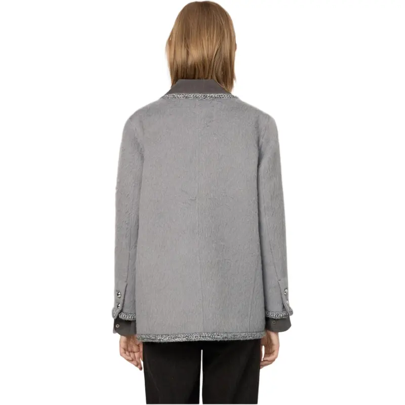 YANGZHIDAO Coats Women's Floating Rock Light Gray-2