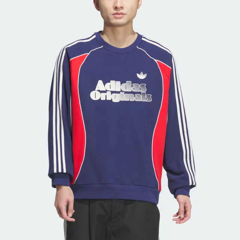 Adidas Originals RETRO REMIX CREW Sweatshirt Men's Dark Blue-1