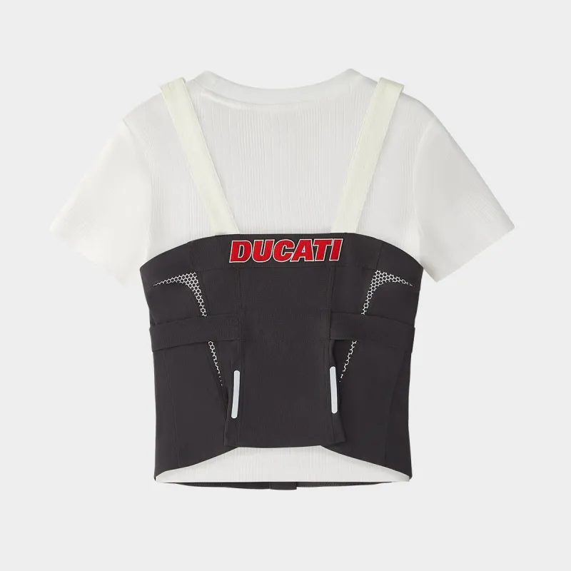 FILA FUSION x DUCATI FILA FUSION X T Shirt Women's Two Piece Set White-2