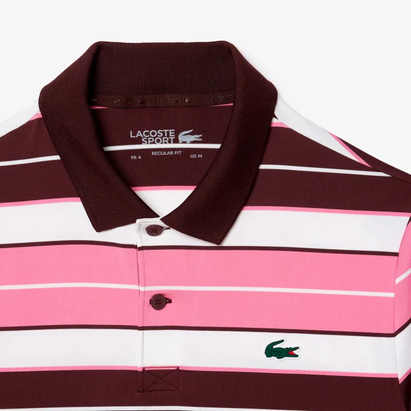 LACOSTE Polo Shirt Men's White X Pink-4