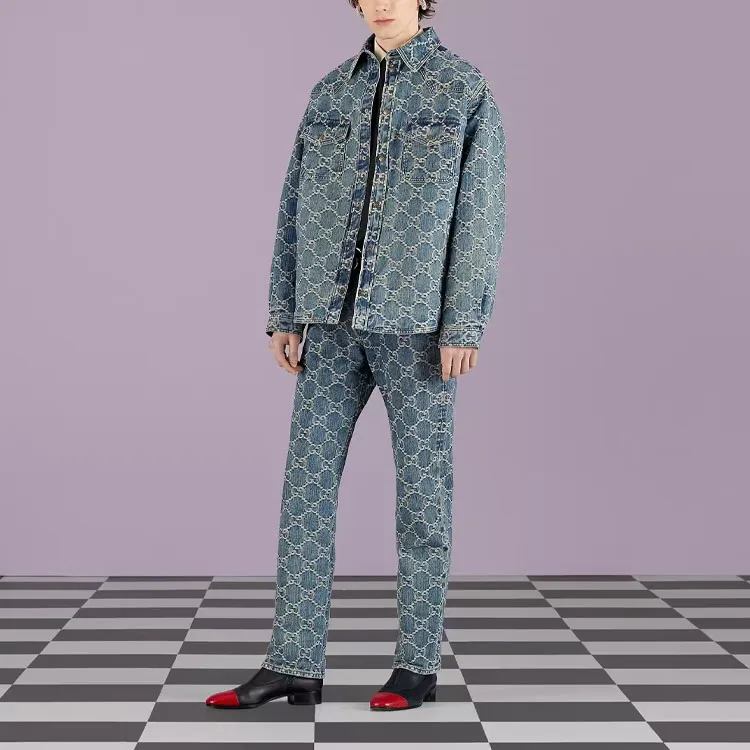 GUCCI Gg Jacquard Denim Jacket-2