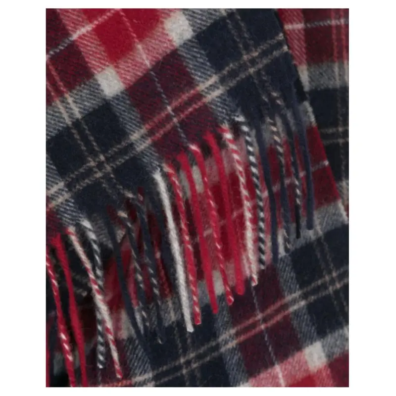 BARBOUR Tartan Checked Fringe Scarf-3