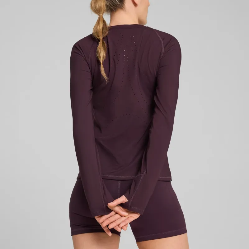 PUMA HYROXCLOUDSPUN FW24 Raglan Sleeve T-Shirt Women's Midnight Plum-4