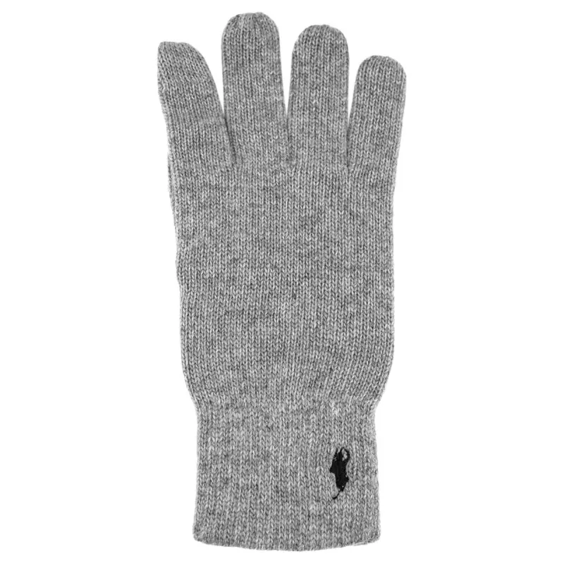 Polo Ralph Lauren   Knit Gloves Unisex Gray-1
