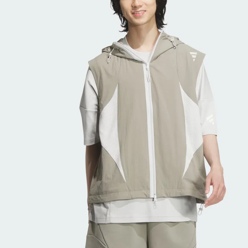 Adidas FUTURE STYLE WOVEN VEST Men's Pebble Silver Gray/Light Gray-1