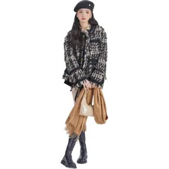 DEAR DEER PUFF Coats Women's Aesop's Fables Black