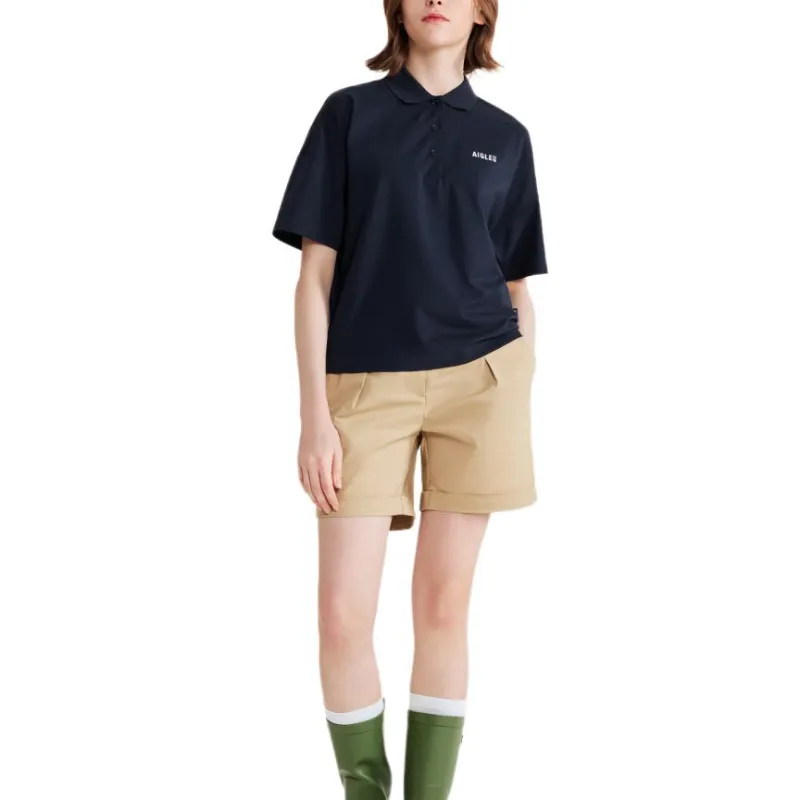 AIGLE Polo Shirt Women's Dark Marine Blue-4