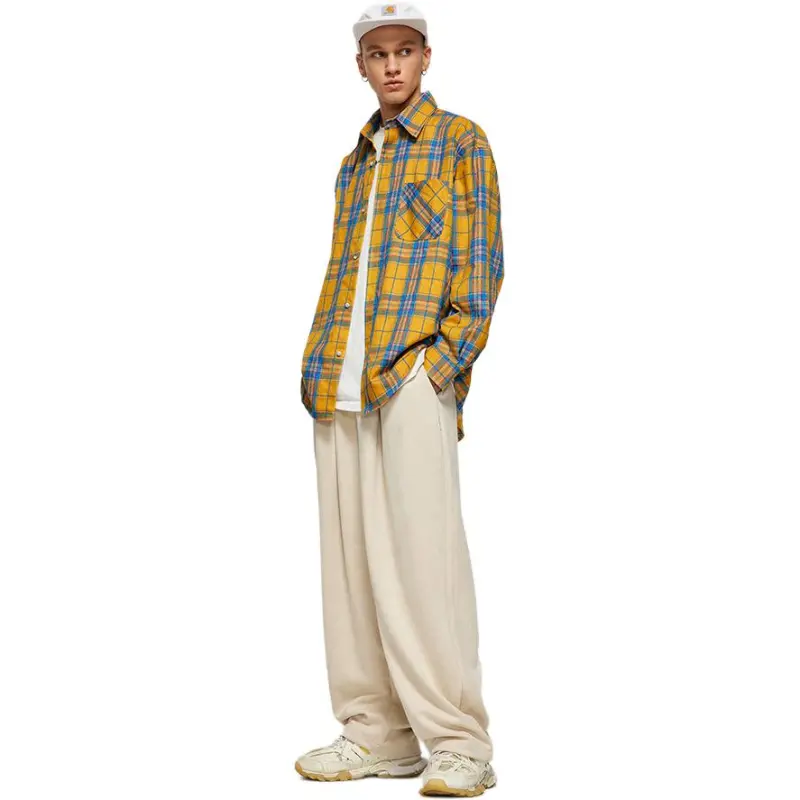 M MAICCO Shirts Men Yellow-4