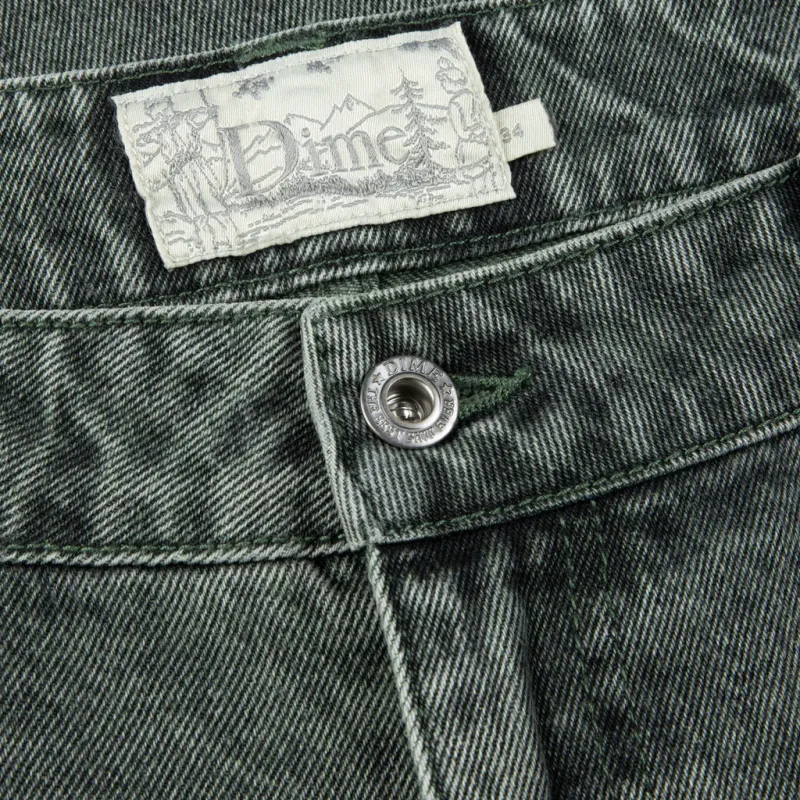 Dime MTL FW24 Jeans Unisex Faded Green-3