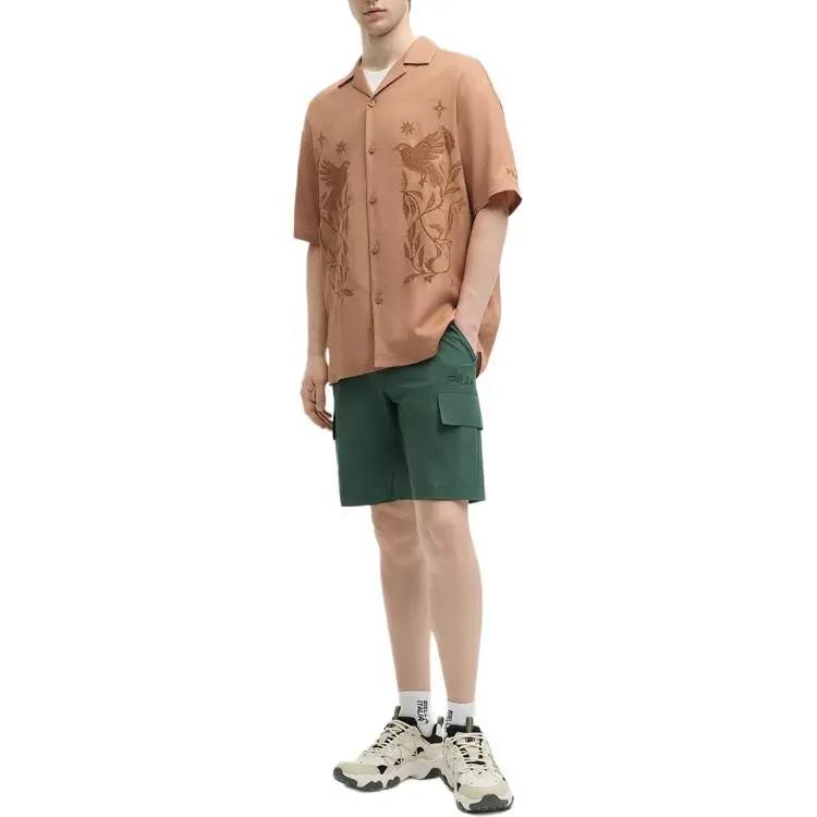 FILA SS25 Shirt Men's Dark Night Orange or-2