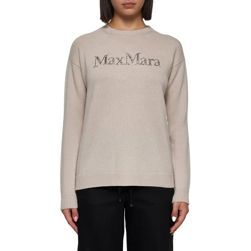 'S MAX MARA Logo Embellished Crewneck Jumper-2