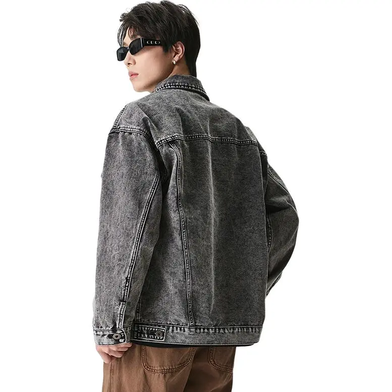 JASONWOOD Cowboy On The Run Denim Jacket Unisex Black Gray Color-1