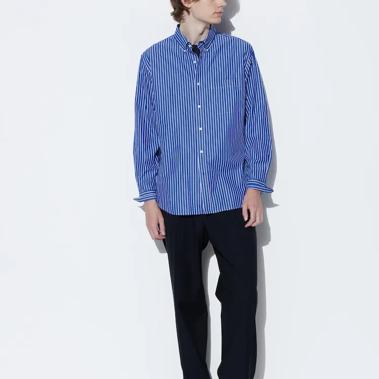 UNIQLO Shirts Men Sea Blue-2