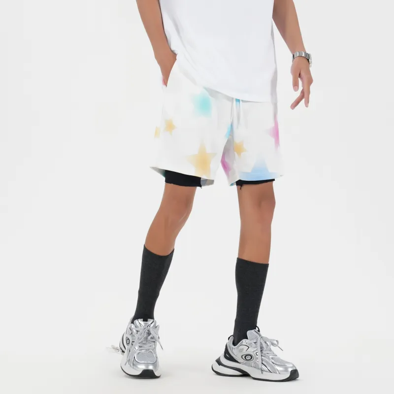 DNBH Dual Tone Collection Leopard Print Collection Casual Shorts Unisex-36