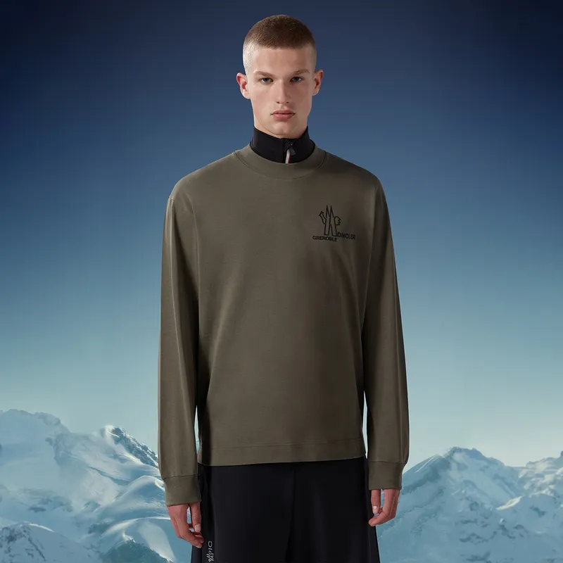 Moncler Grenoble Series T Shirts Men Dark Green-2