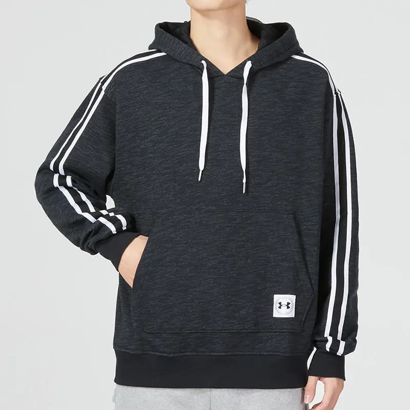 Under Armour Sweatshirt Unisex Black Fleece Lined, Shopping Bag Included-3