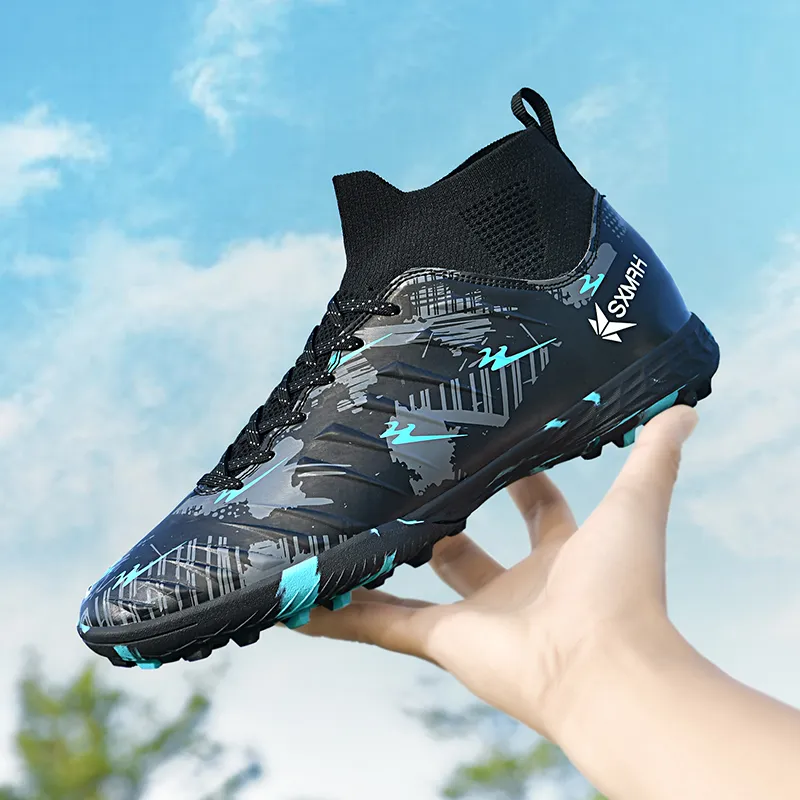 DOUBLE STAR 88 Wear resistant And Lightweight Soccer Shoes Unisex Black-1