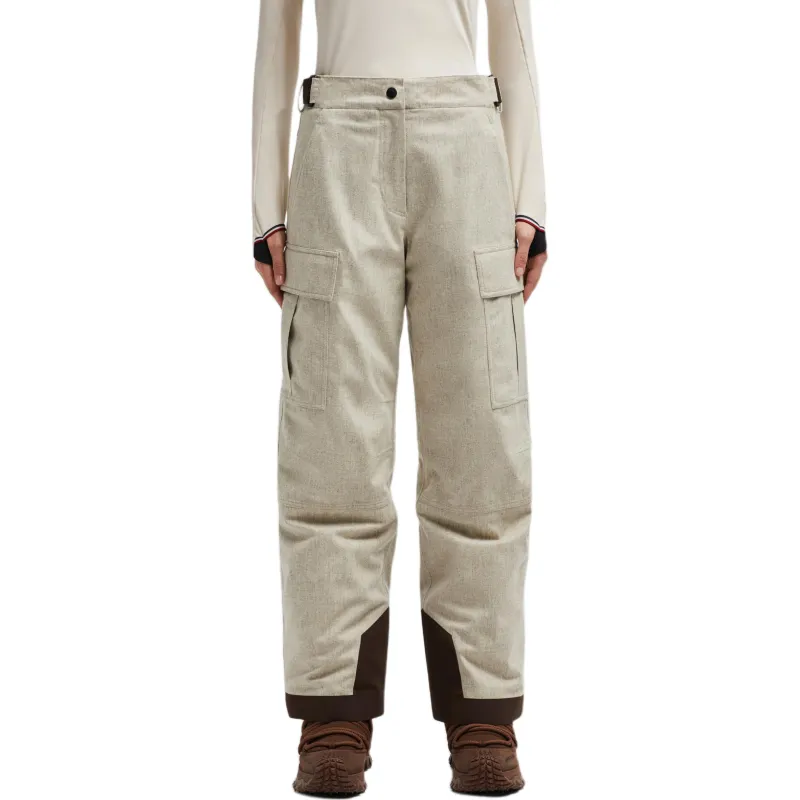 Moncler FW24 Ski Pants Women's Beige-1
