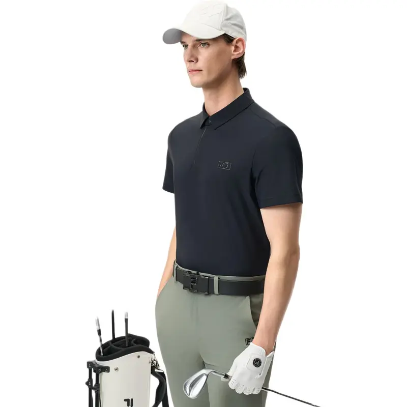 FILA Golf Series SS25 Polo Shirt Men's Pitch Black BK-3